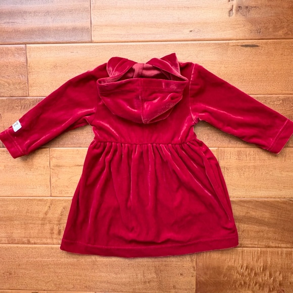 Vintage Disney Store Hooded Dress Baby Girl 18M Red Velour 101 Dalmations - Picture 5 of 7